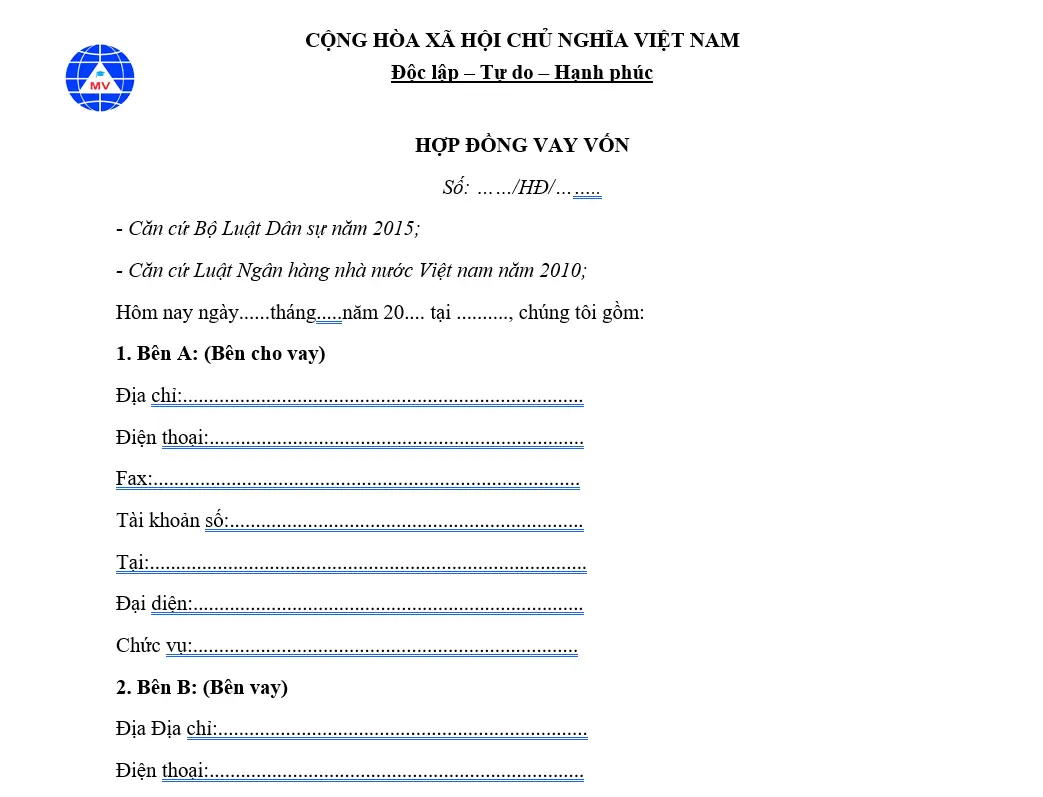 hop-dong-vay-von