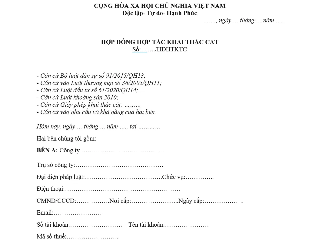 hop-dong-hop-tac-khai-thac-cat
